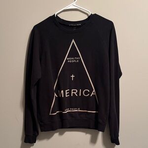 Actual Pain brand Black Graphic Sweatshirt. Unisex Medium.